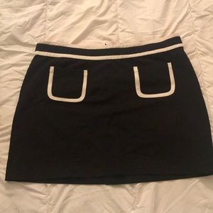 Black skirt with white accents